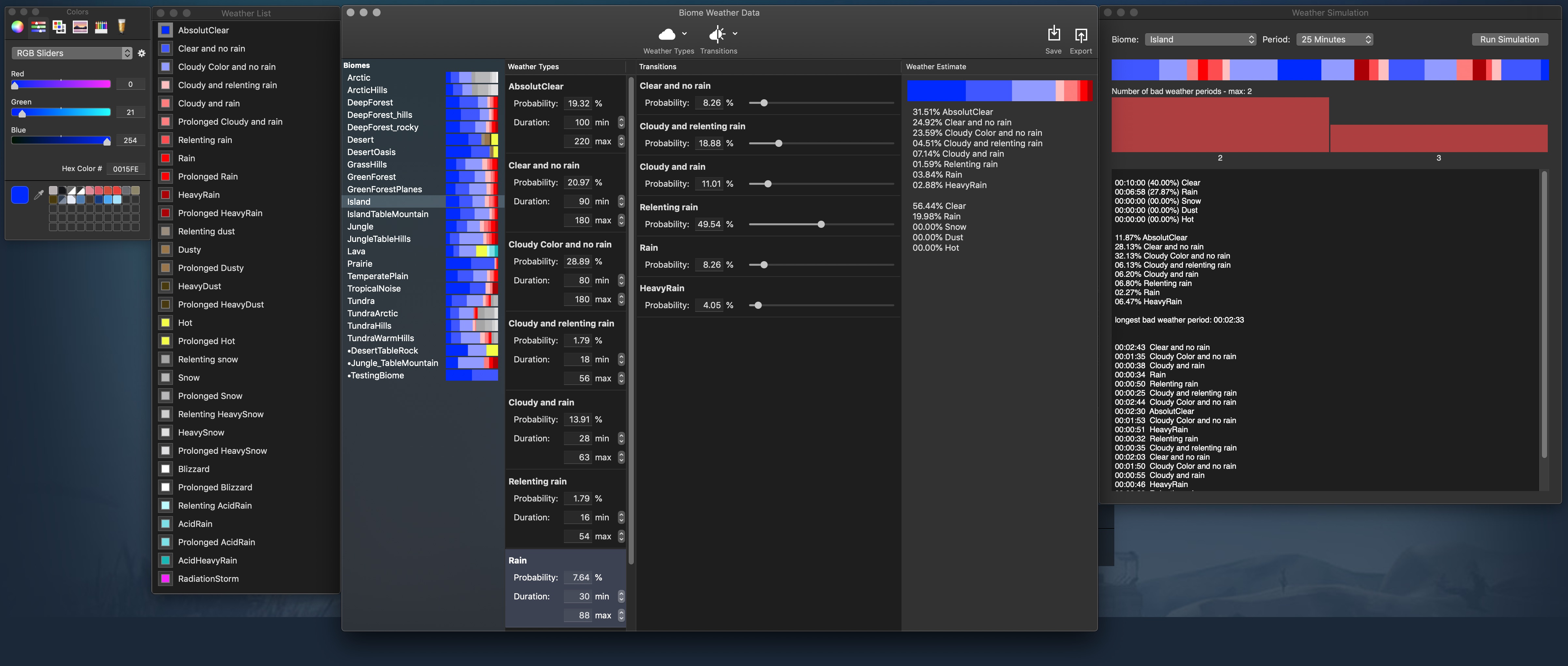 Planet Nomads Weather Editor screenshot
